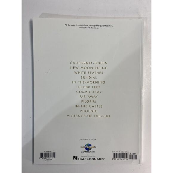 WOLFMOTHER Cosmic Egg Album Guitar TAB + Notation + Vocals - Picture 3 of 7